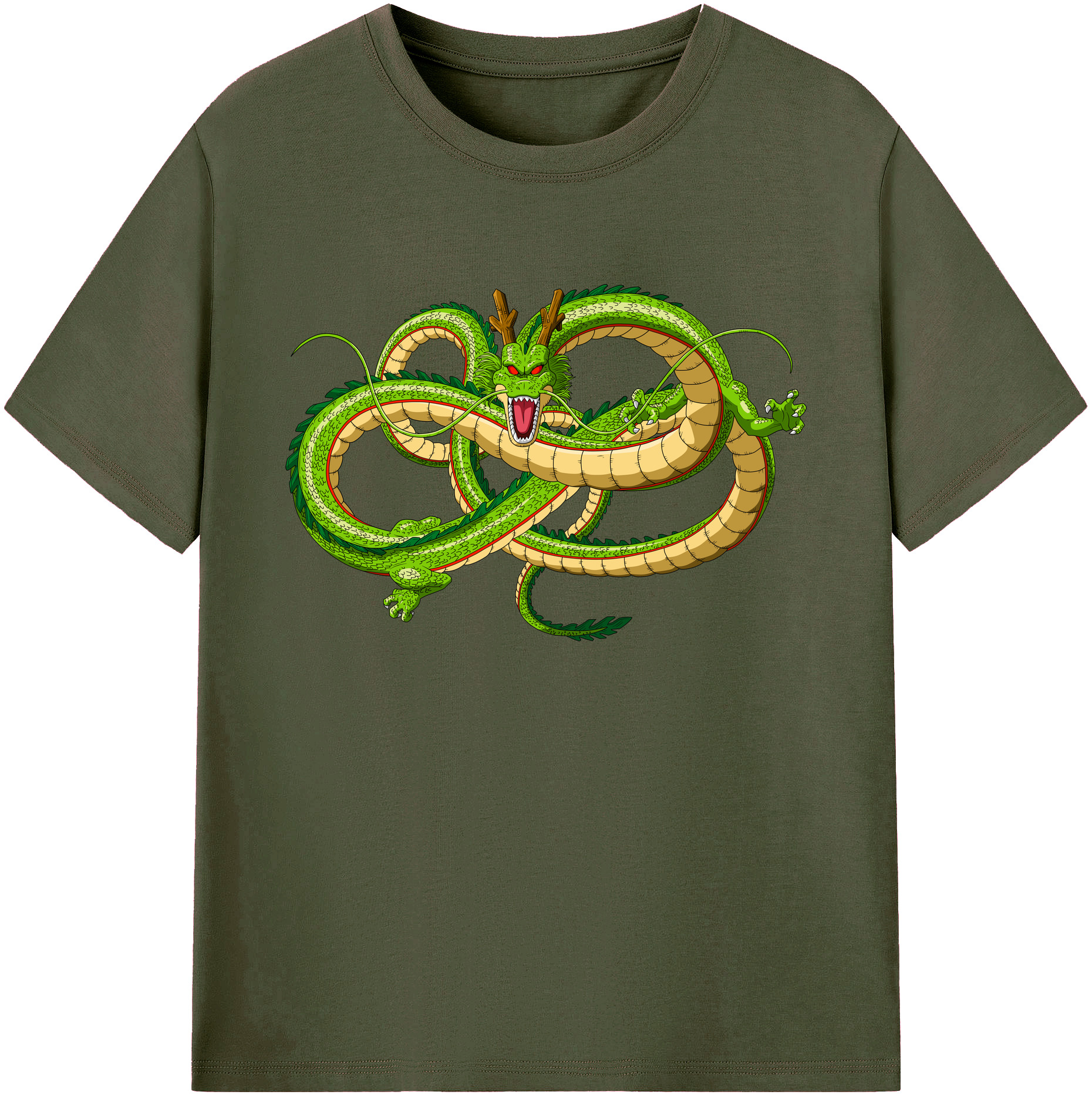 （画像用） ドラゴンボール 神龍 シェンロン DRAGON BALL Shenron 綿100％ メンズ半袖Tシャツ｜肌触りやわらか＆通気性